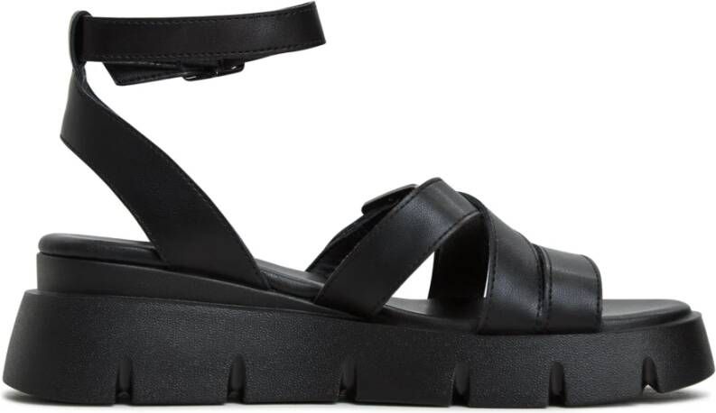 Cesare Gaspari Luxe Platform Sandalen Black Dames