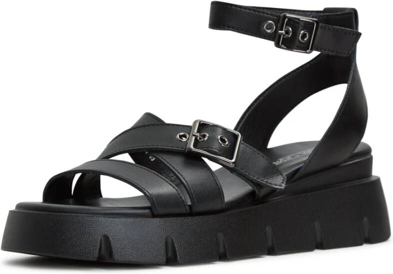 Cesare Gaspari Luxe Platform Sandalen Black Dames