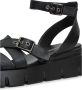 Cesare Gaspari Luxe Platform Sandalen Black Dames - Thumbnail 8