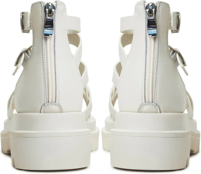 Cesare Gaspari Luxe Platform Sandalen Wit White Dames