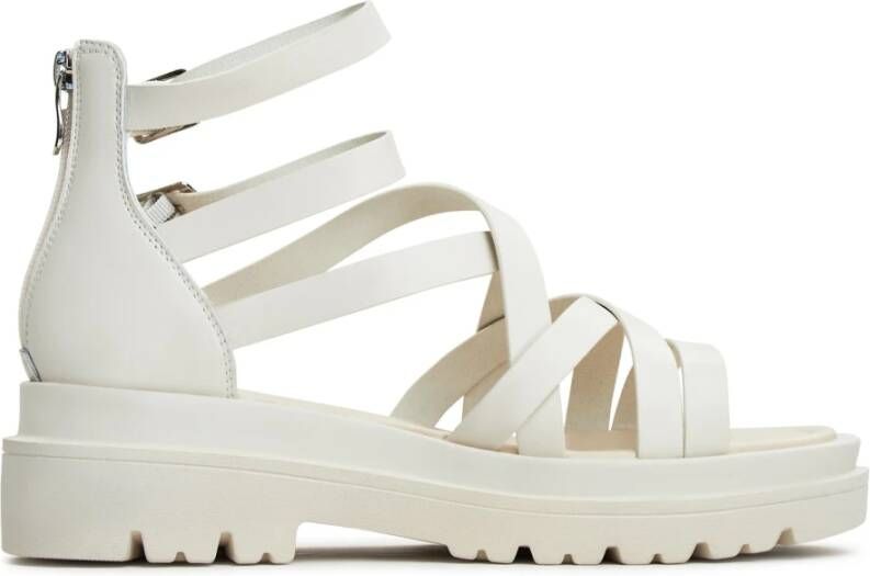 Cesare Gaspari Luxe Platform Sandalen Wit White Dames