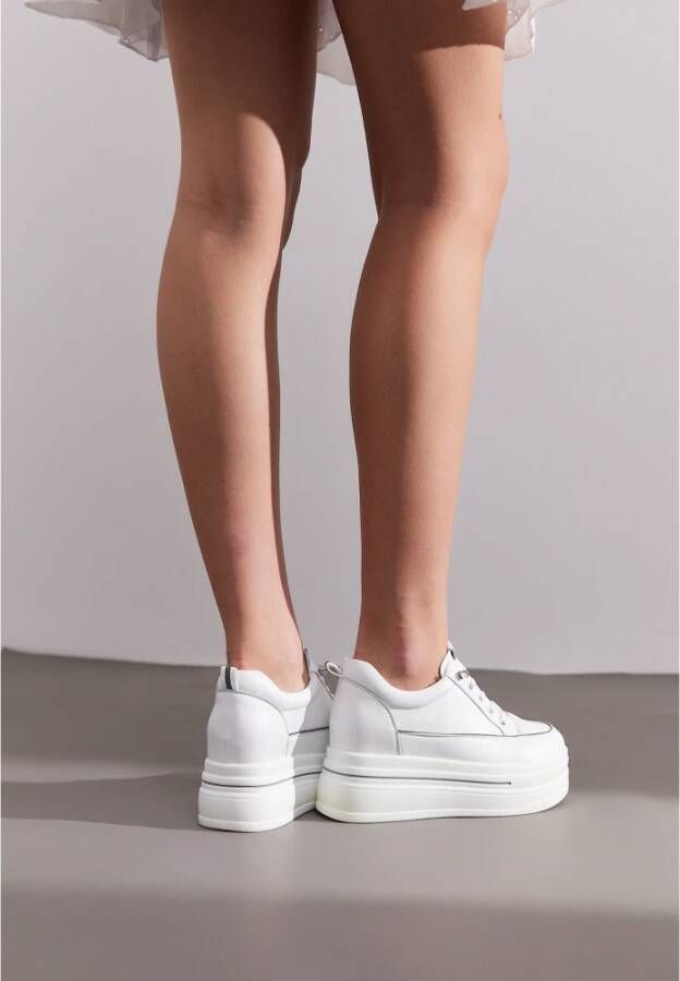 Cesare Gaspari Luxe Platform Sneakers White Dames