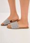 Cesare Gaspari Luxe Platte Zool Pantoffels Zilver Gray Dames - Thumbnail 10