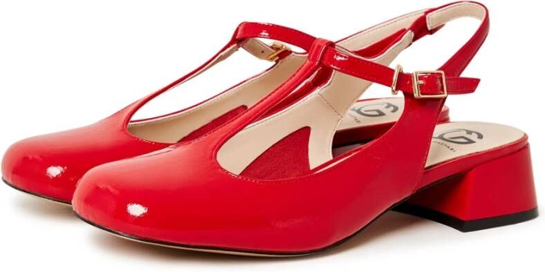 Cesare Gaspari Luxe Slingback Pumps Red Dames