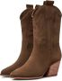 Cesare Gaspari Luxe Suede Cowboy Laarzen Bruin Brown Dames - Thumbnail 3