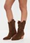 Cesare Gaspari Luxe Suede Cowboy Laarzen Bruin Brown Dames - Thumbnail 4