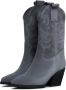 Cesare Gaspari Luxe Suede Cowboy Laarzen Grijs Gray Dames - Thumbnail 3