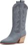 Cesare Gaspari Luxe Suede Cowboy Laarzen Grijs Gray Dames - Thumbnail 7