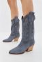 Cesare Gaspari Luxe Suede Cowboy Laarzen Grijs Gray Dames - Thumbnail 10