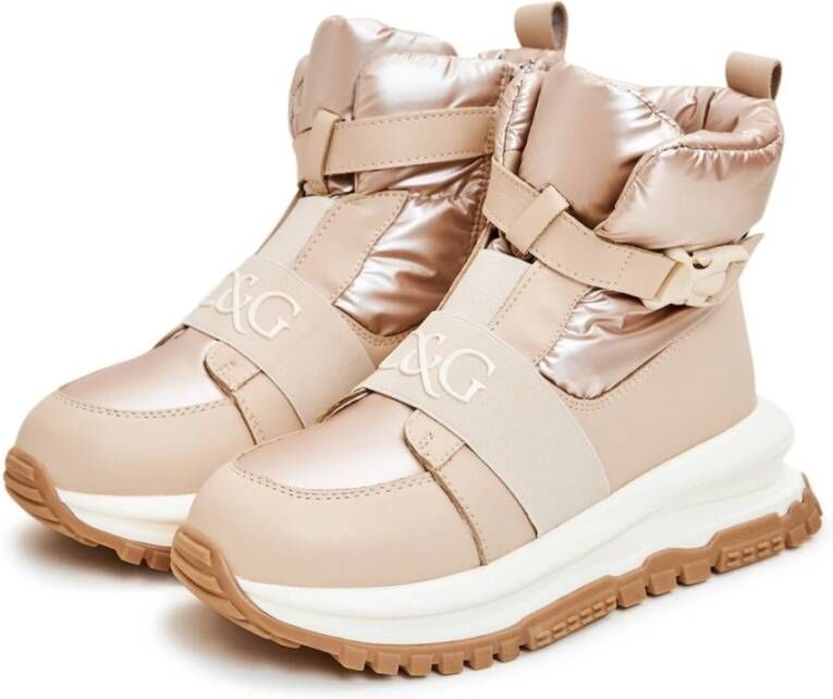 Cesare Gaspari Winter Enkellaars Sneakers Beige Dames