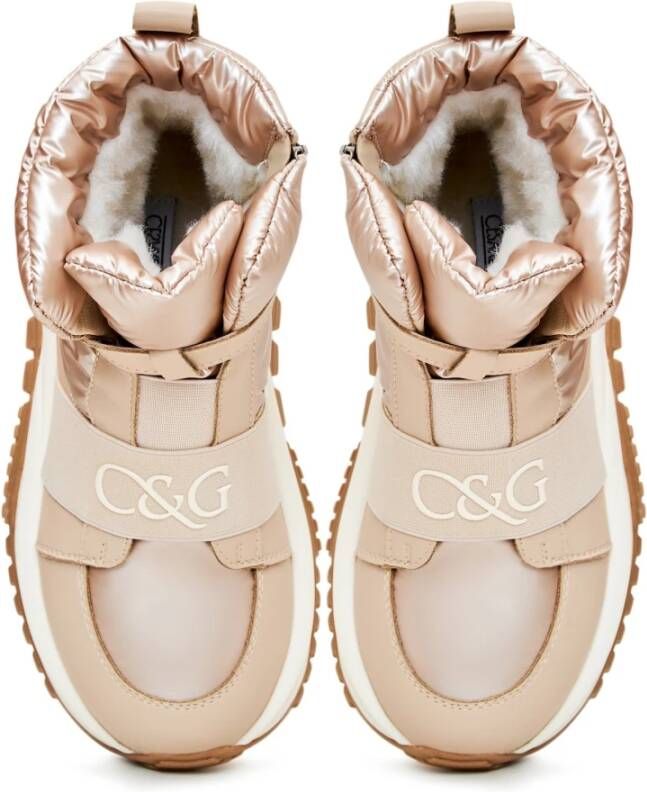 Cesare Gaspari Winter Enkellaars Sneakers Beige Dames