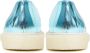 Cesare Gaspari Platte zool loafers Metallic Blauw Blue Dames - Thumbnail 9