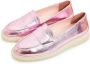 Cesare Gaspari Metallic Pink Loafers met Chunky Sole Pink Dames - Thumbnail 3