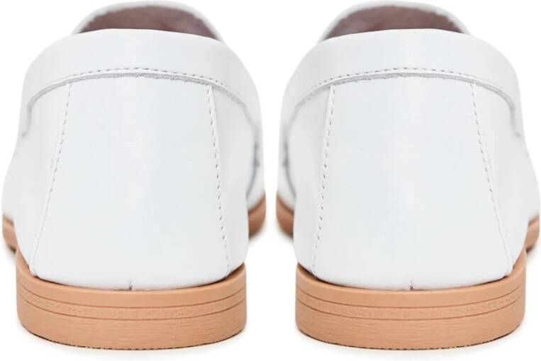 Cesare Gaspari Moderne Leren Loafers Wit White Dames