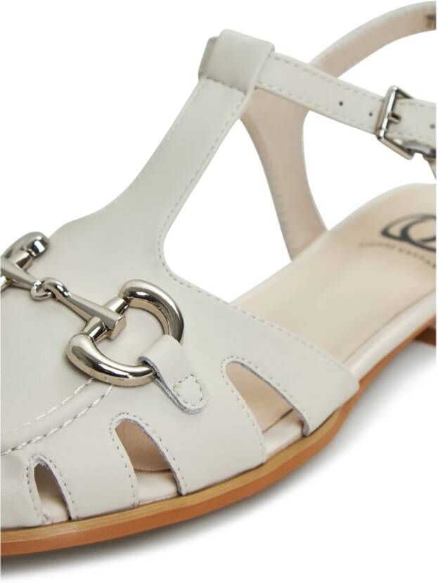 Cesare Gaspari Moderne platte zool sandalen Beige Dames