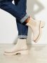 Cesare Gaspari Platform Enkellaarzen Beige Dames - Thumbnail 5