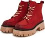 Cesare Gaspari Casual Platform Enkellaarzen Rood Red Dames - Thumbnail 2