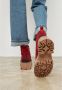 Cesare Gaspari Casual Platform Enkellaarzen Rood Red Dames - Thumbnail 11