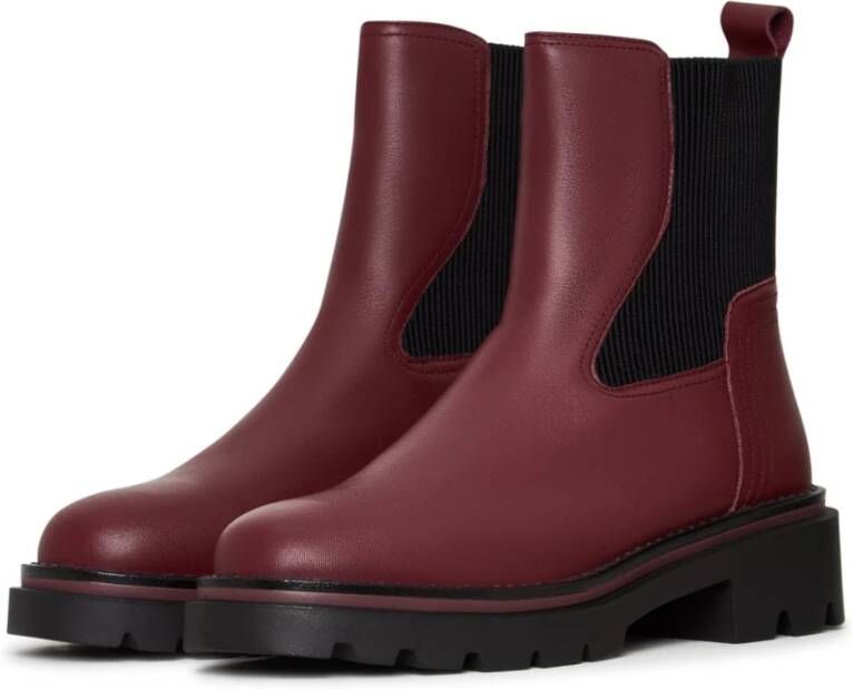 Cesare Gaspari Platform Klassieke Enkellaarzen Bordeaux Red Dames