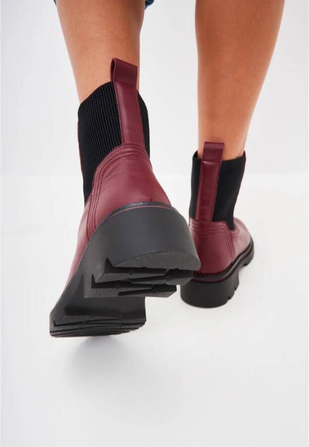 Cesare Gaspari Platform Klassieke Enkellaarzen Bordeaux Red Dames