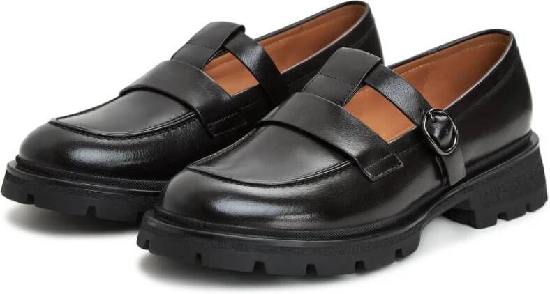 Cesare Gaspari Platform Loafers Marina Black Dames