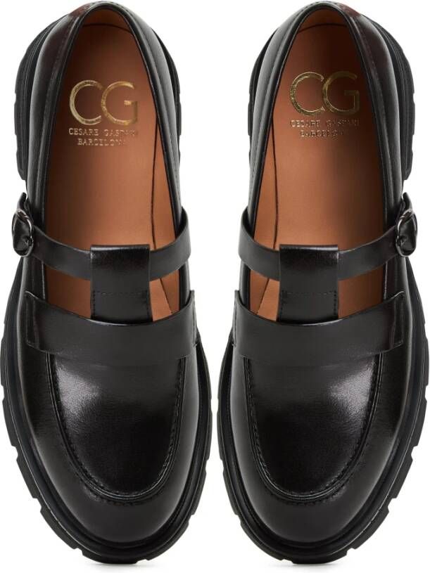 Cesare Gaspari Platform Loafers Marina Black Dames