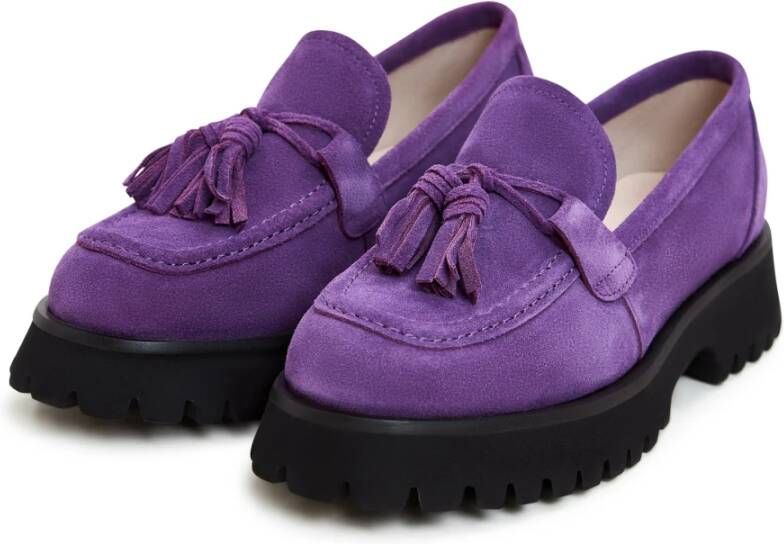 Cesare Gaspari Platform Loafers Violet Purple Dames
