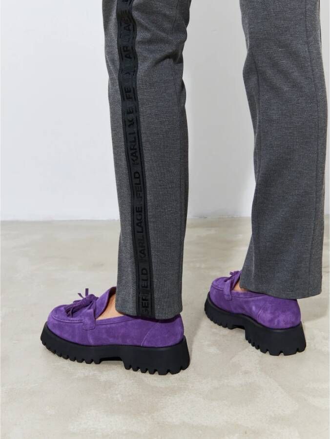 Cesare Gaspari Platform Loafers Violet Purple Dames