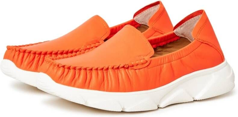 Cesare Gaspari Platform Moccasins Orange Dames