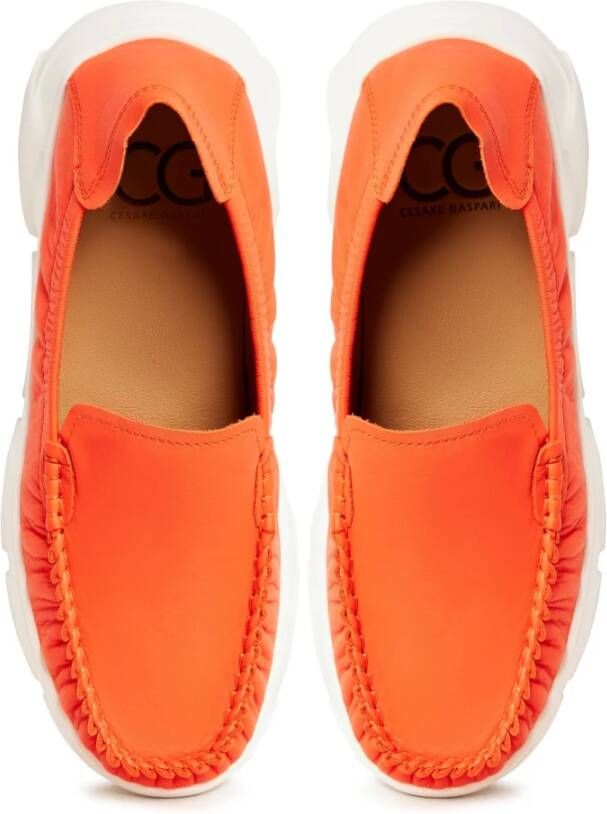 Cesare Gaspari Platform Moccasins Orange Dames