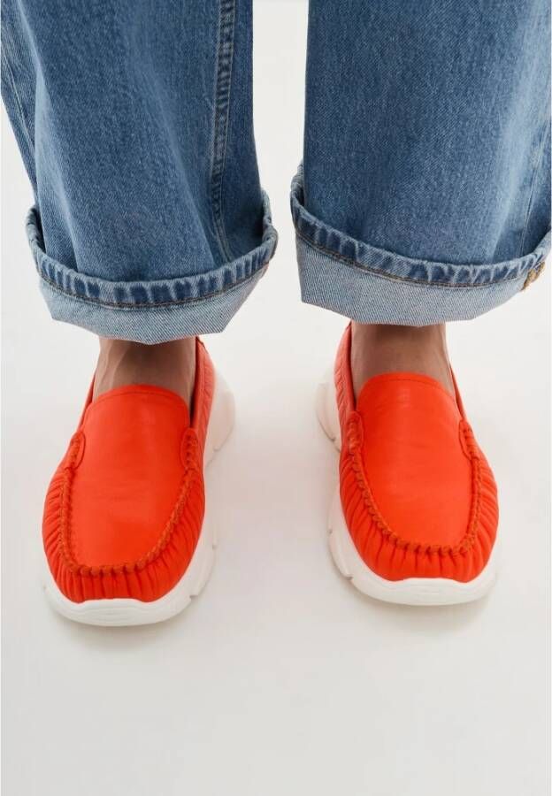 Cesare Gaspari Platform Moccasins Orange Dames