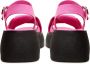 Cesare Gaspari Leren Plateau Sandalen Fuchsia Pink Dames - Thumbnail 9