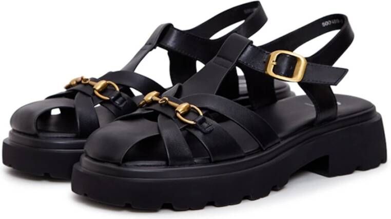 Cesare Gaspari Platform Sandalen Zwart Black Dames