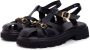 Cesare Gaspari Platform Sandalen Zwart Black Dames - Thumbnail 3