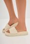 Cesare Gaspari Platform Slippers Beige Dames - Thumbnail 4