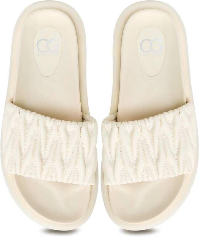 Cesare Gaspari Platform Slippers Beige Dames