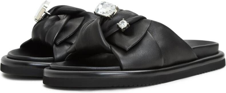 Cesare Gaspari Platform Slippers Fernanda Zwart Black Dames