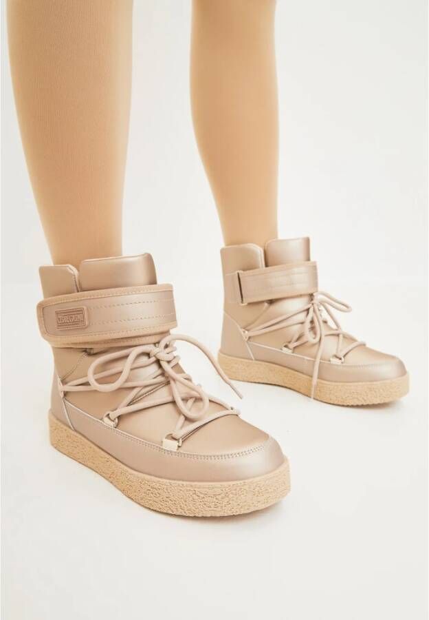 Cesare Gaspari Platform Winterlaarzen Beige Dames