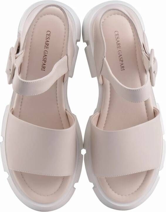 Cesare Gaspari Platformzool Sandalen Beige Dames