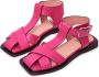 Cesare Gaspari Platte zool enkelband sandalen Fuchsia Pink Dames - Thumbnail 2