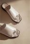 Cesare Gaspari Platte zool slide sandalen White Dames - Thumbnail 4