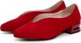 Cesare Gaspari Puntige Tip Suède Ballerina's Rood Red Dames - Thumbnail 2