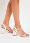 Cesare Gaspari Rhinestone Block Heel Sandalen Wit White Dames - Thumbnail 7