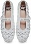 Cesare Gaspari Rhinestones Leren Ballerina's Zilver Gray Dames - Thumbnail 5