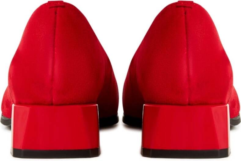 Cesare Gaspari Rode Block Heel Ballerinas Ingrid Red Dames