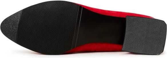 Cesare Gaspari Rode Block Heel Ballerinas Ingrid Red Dames