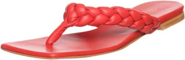 Cesare Gaspari Rode Chic Open Toe Sandalen Red Dames