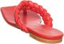 Cesare Gaspari Rode Chic Open Toe Sandalen Red Dames - Thumbnail 4