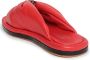 Cesare Gaspari Rode Platte Zool Open Teen Sandalen Red Dames - Thumbnail 5