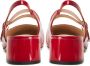 Cesare Gaspari Rode Slingback Blokhak Pumps Red Dames - Thumbnail 9